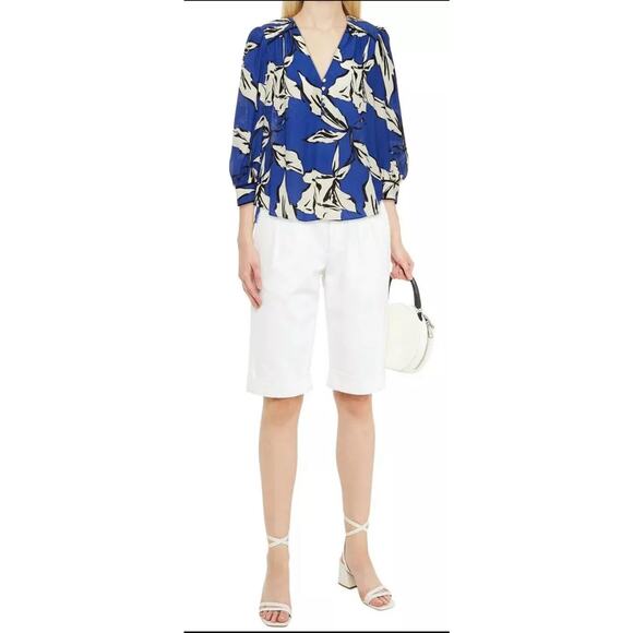 Veronica Beard NWT Milan Floral print Silk Blend Jacquard Blouse Size 10 Org$395 - Picture 3 of 14